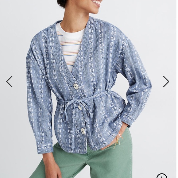 Madewell Floral Jacquard Tie-Waist Jacket - Picture 7 of 9